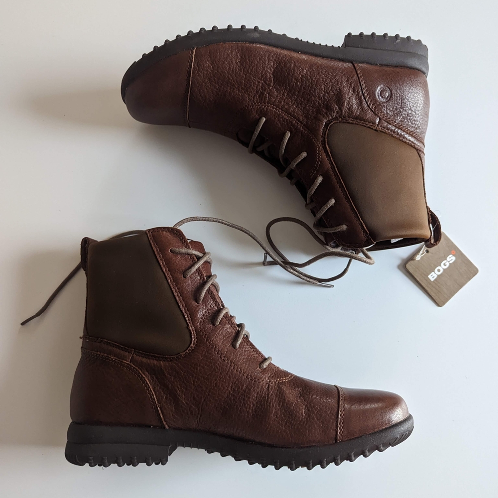 Bogs Alexandra Brown Lace-Up Boots
